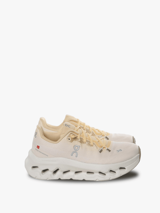 Tan shoes, front view