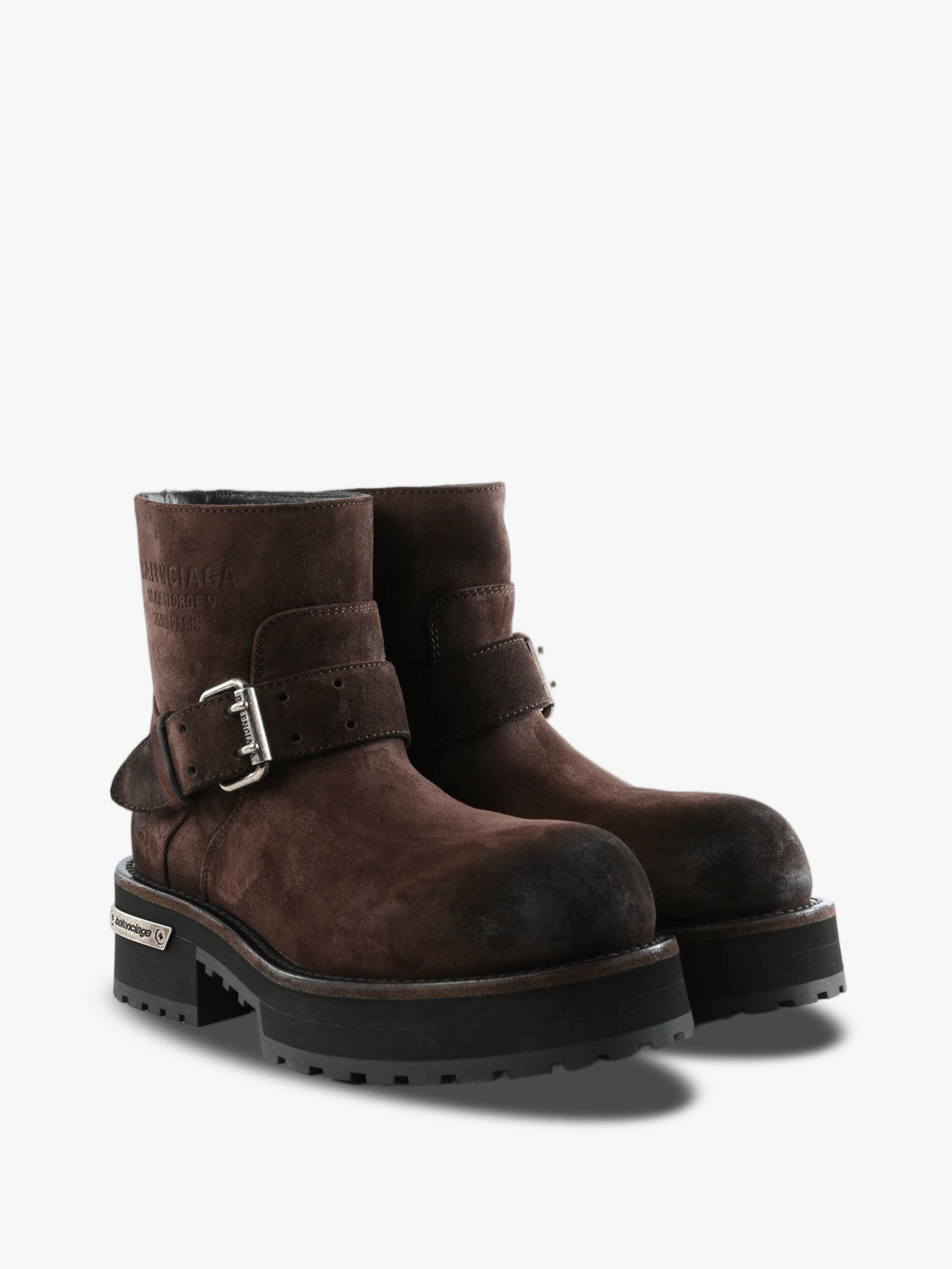 Brown boots, front view
