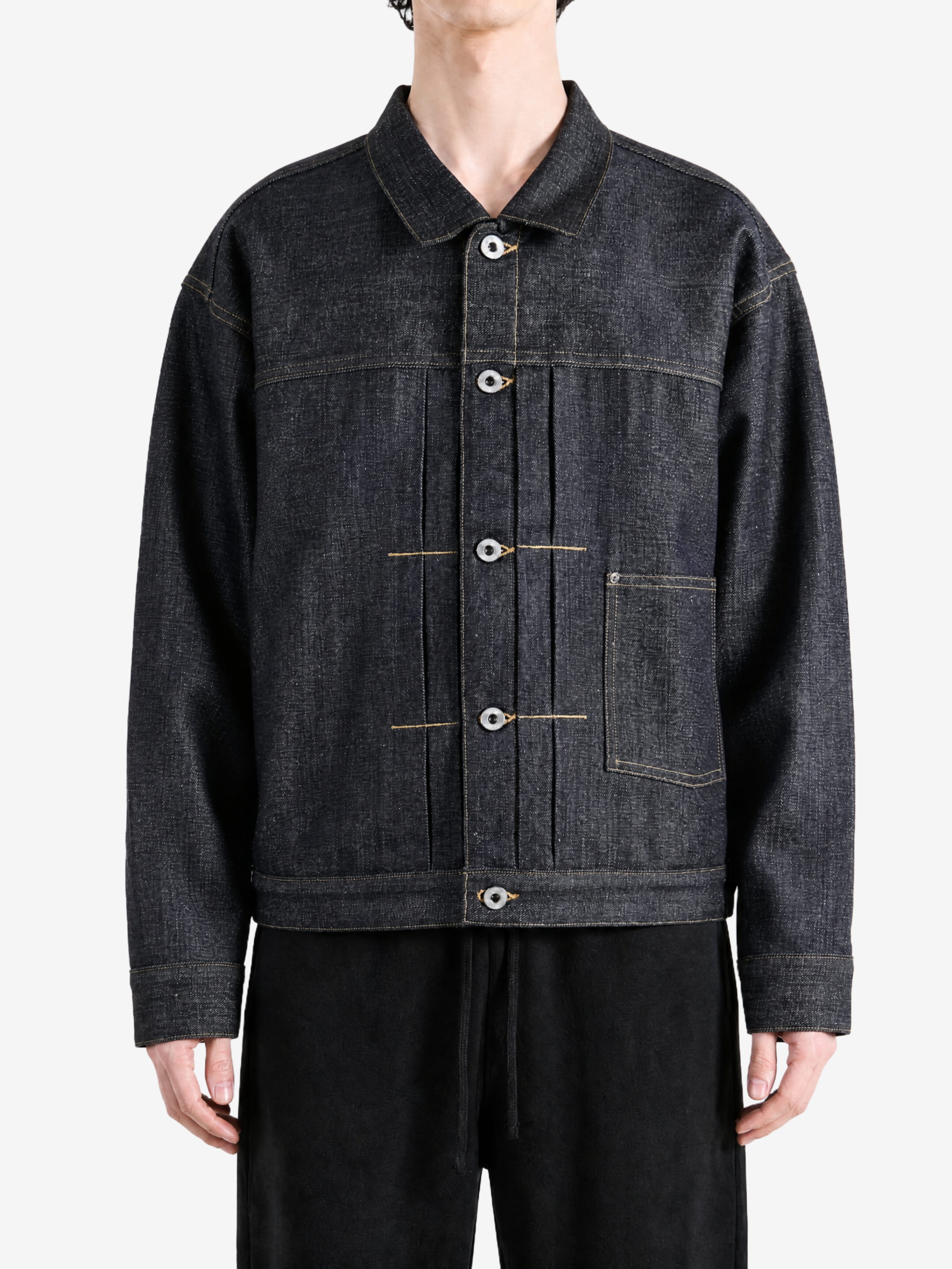Black jacket, front view