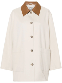 TOTEME Women Leather-collar Cotton Barn Jacket