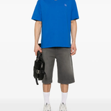 Blue T-shirt, full body view