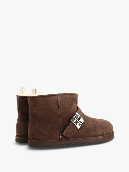 Brown boots, side view