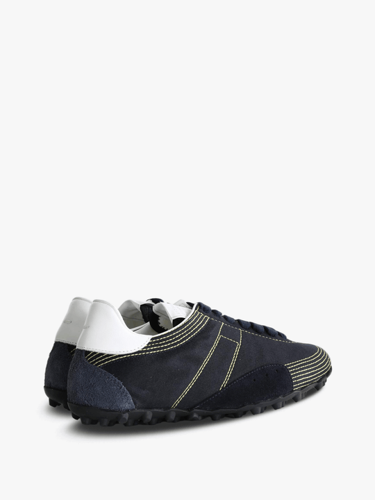 Navy shoes, front view