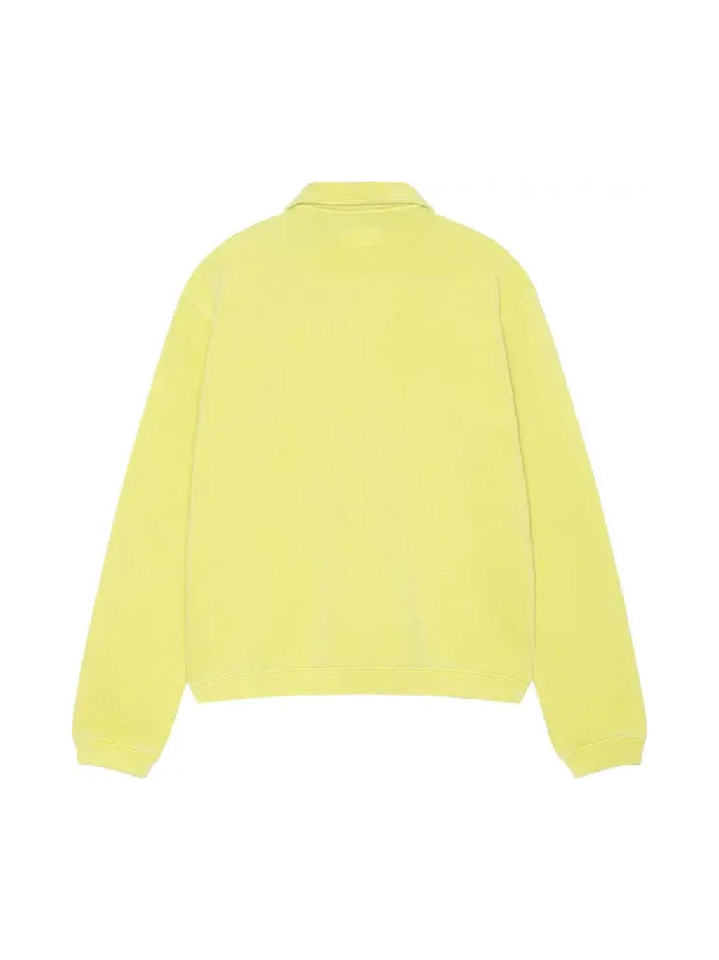 Yellow hoodie, back view
