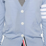Blue knitwear, front view