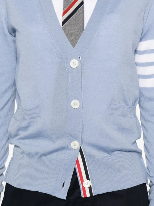 Blue knitwear, front view