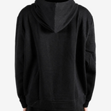 Black hoodie, full body view