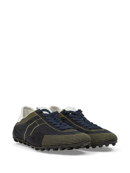 Navy shoes, front view