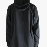 Black jacket worn by a person, showing the jacket fit