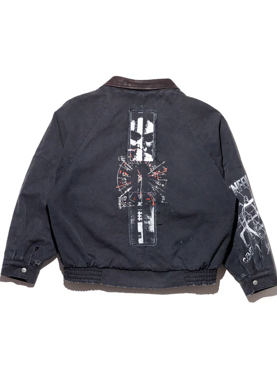 Black jacket, back view