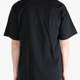 Black tee, back view