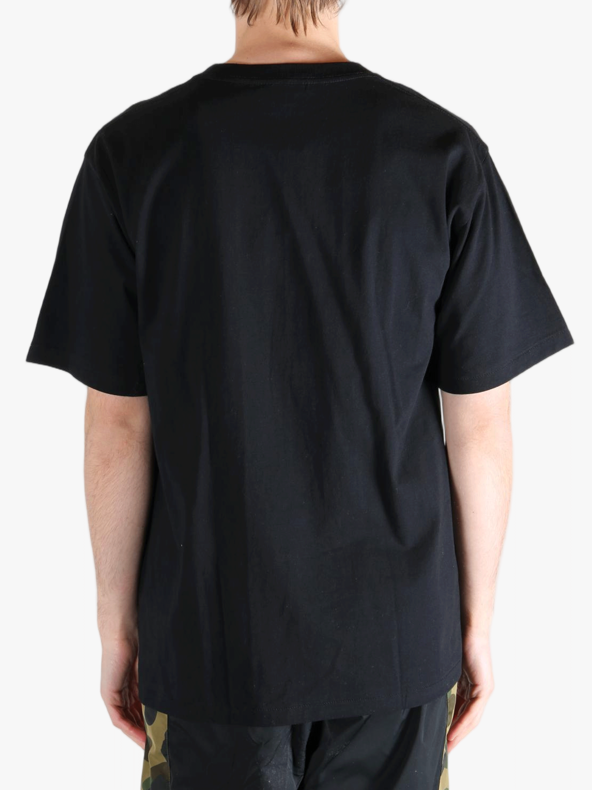 Black tee, back view