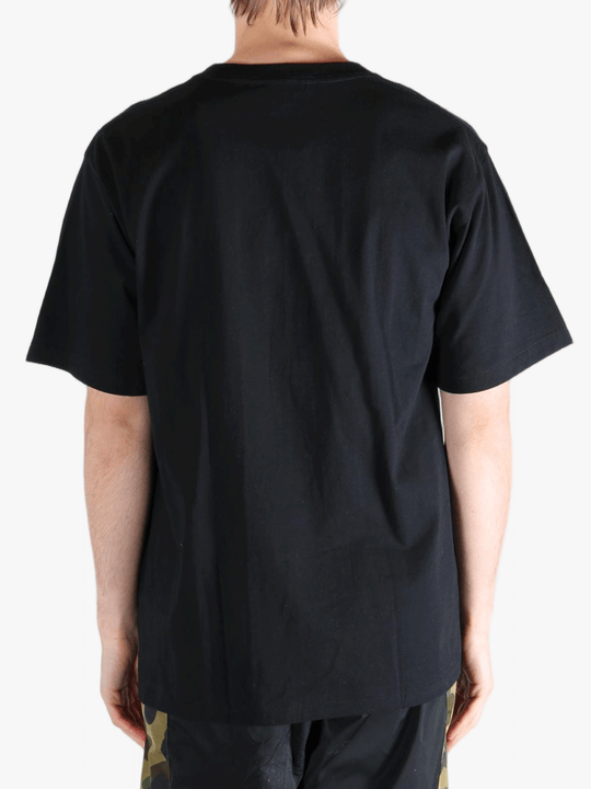 Black tee, back view
