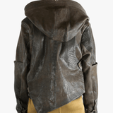 Black jacket worn by a person, showing the jacket's fit