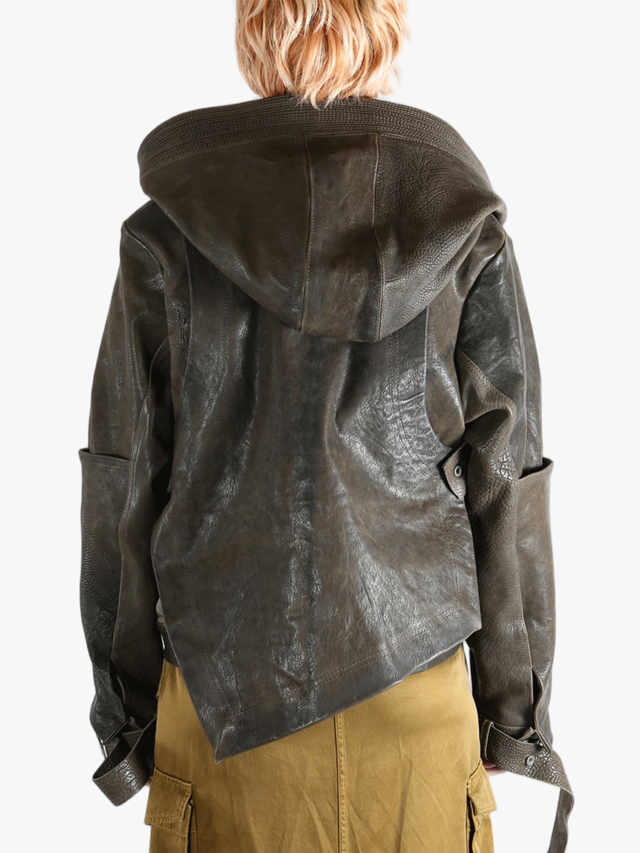 Black jacket worn by a person, showing the jacket's fit