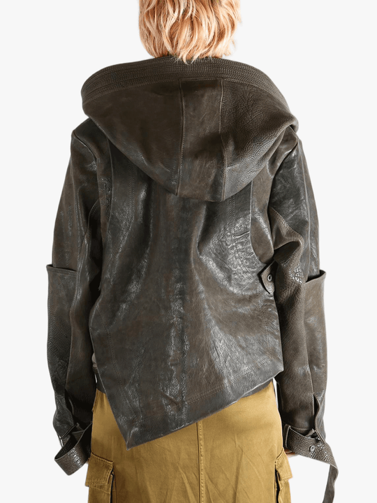 Black jacket worn by a person, showing the jacket's fit