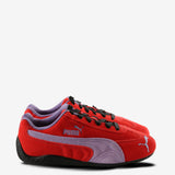 Red sneakers, front view