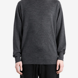 Grey knitwear, full body view