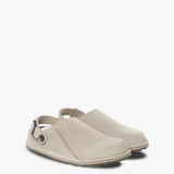 Tan sandals, side view
