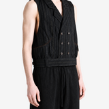 ZIGGY CHEN - Men Cropped Double-Breasted Gilet Jackets