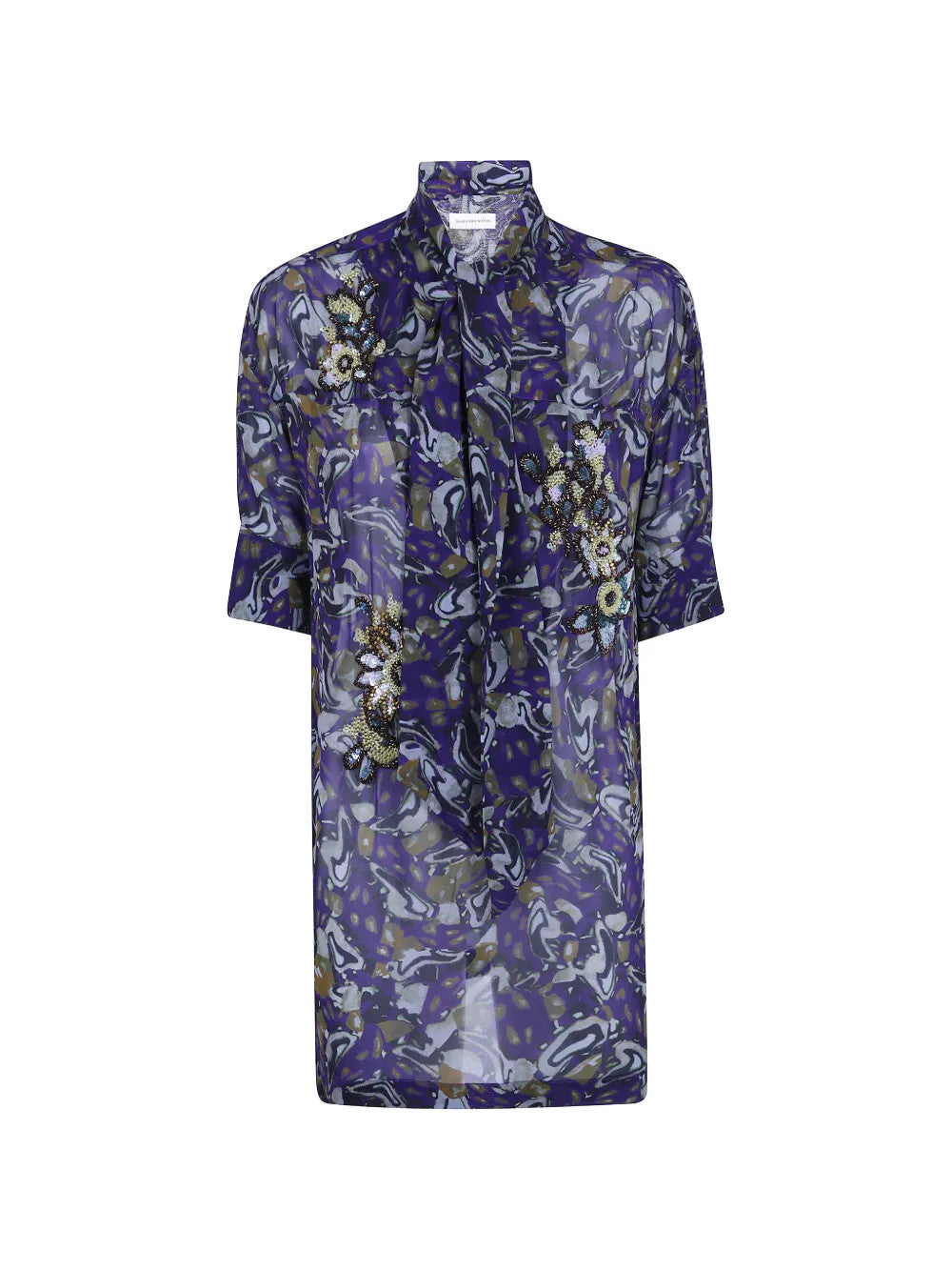 Purple shirt, front view