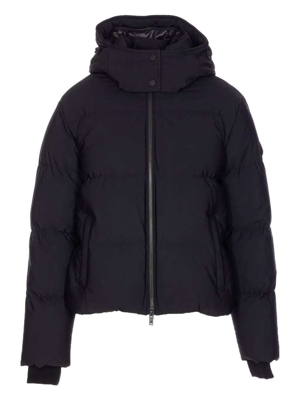 Black coat, front view