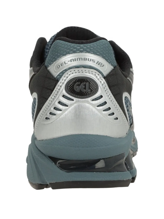 Green sneakers, back view