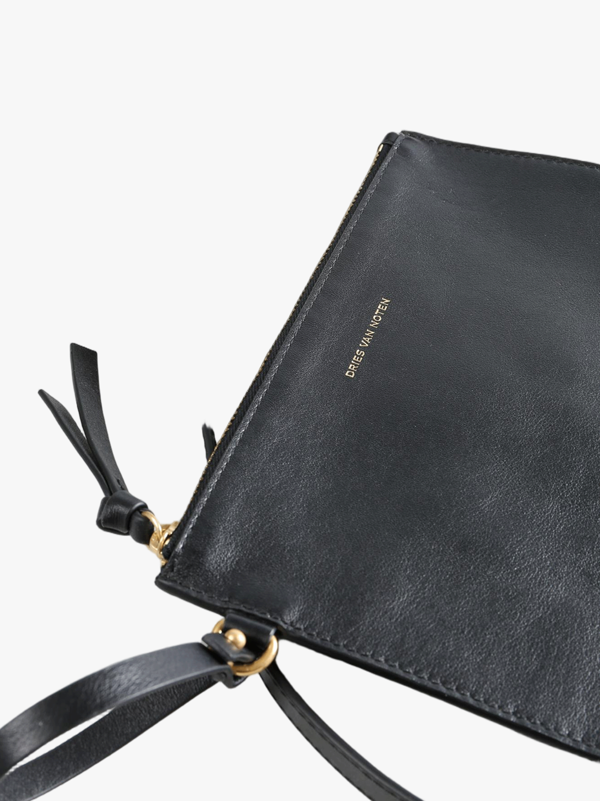 Close up of black bags, showing texture of the viscose fabric