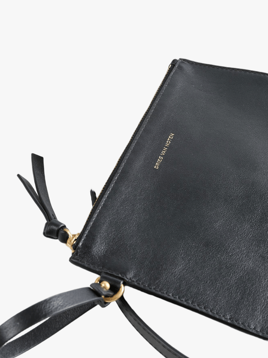 Close up of black bags, showing texture of the viscose fabric