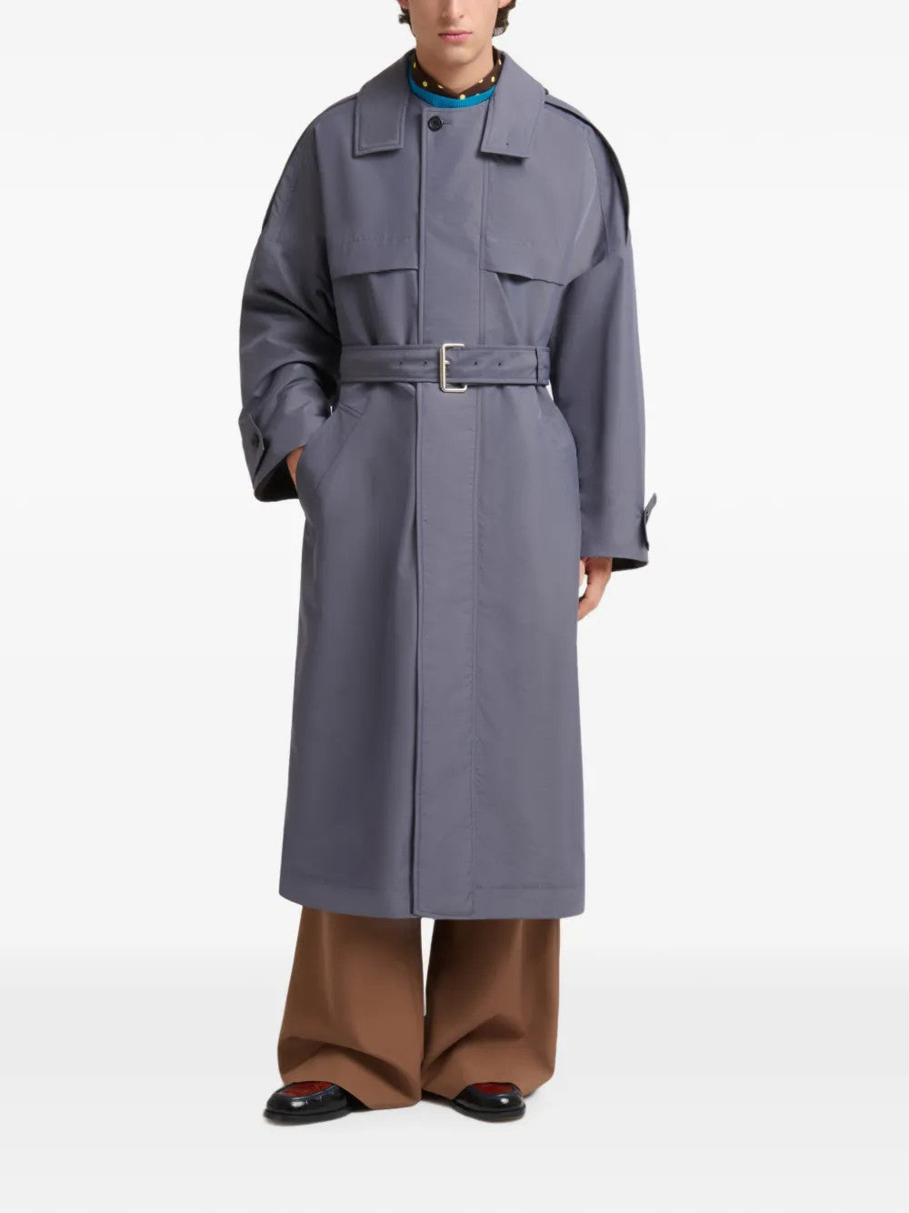Grey jacket, full body view