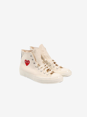 COMME DES GARCONS PLAY X CONVERSE - Chuck Taylor 70 Small Red Heart High Top Sneakers