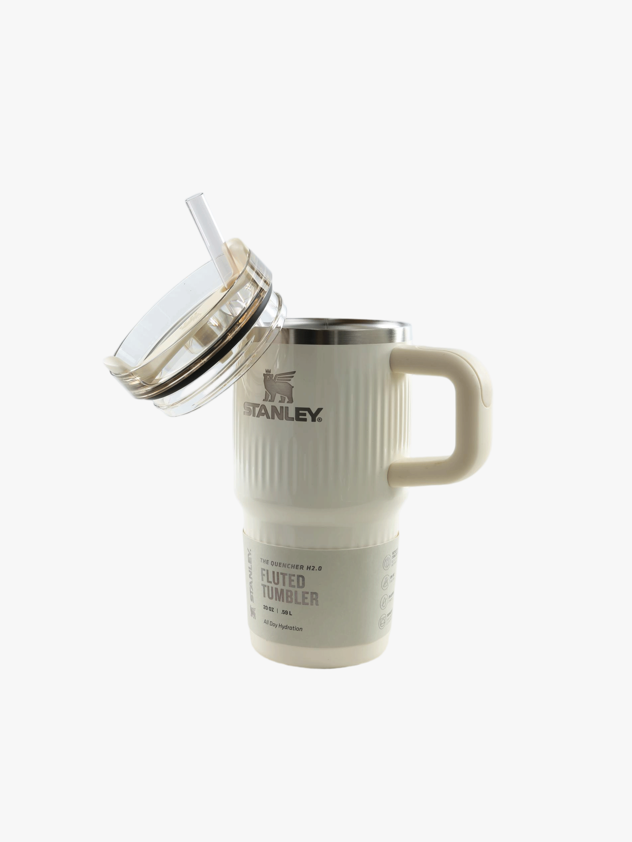 White bottle, front view