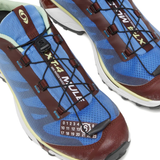 Blue sneakers, top view