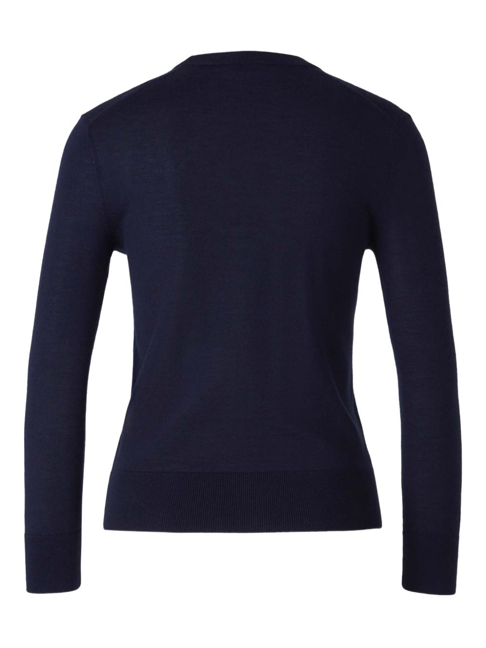 Navy knitwear, back view