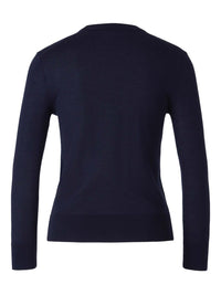 Navy knitwear, back view