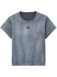 T BY ALEXANDER WANG - Women Essential JSY Shrunk W/Puff Logo & Bound Neck Tee