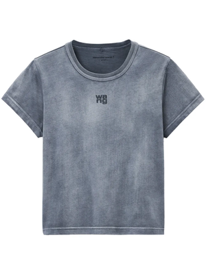 T BY ALEXANDER WANG - Women Essential JSY Shrunk W/Puff Logo & Bound Neck Tee