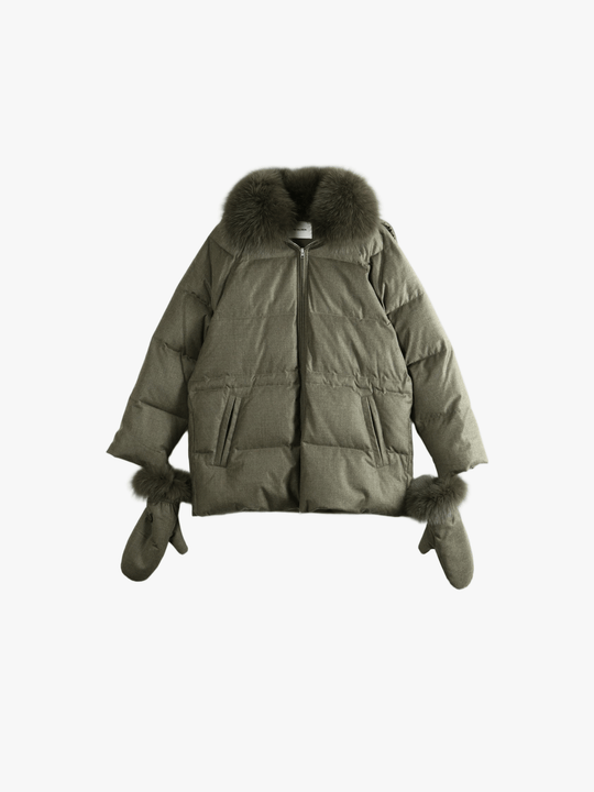 Green jacket, front view