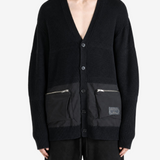 Black knitwear, full body view
