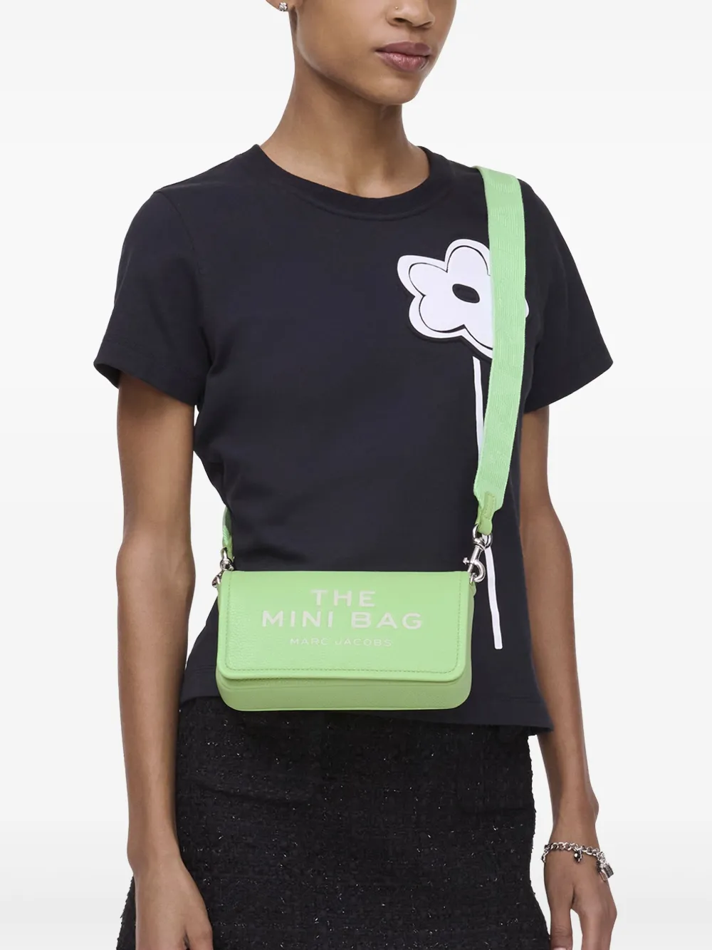 Green bags, full body view