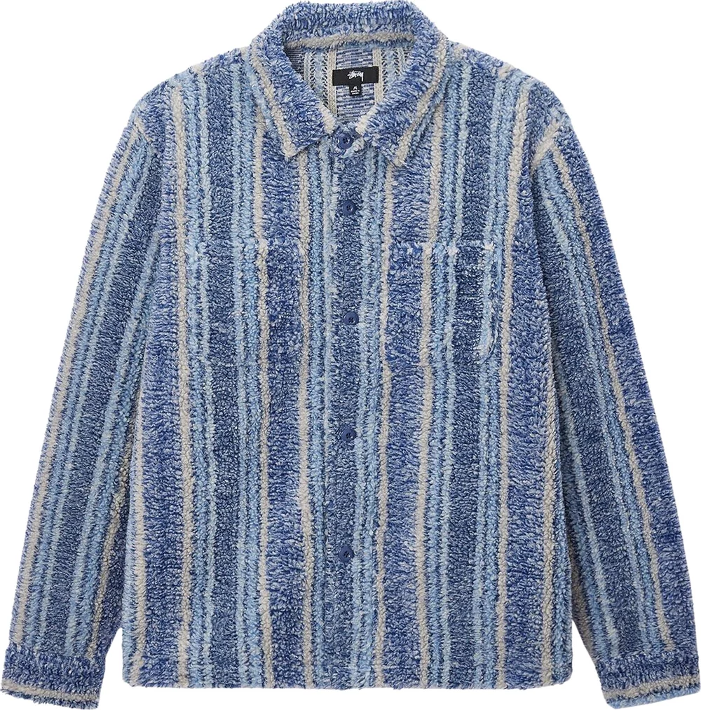 STUSSY - Men Stripe Sherpa Shirt