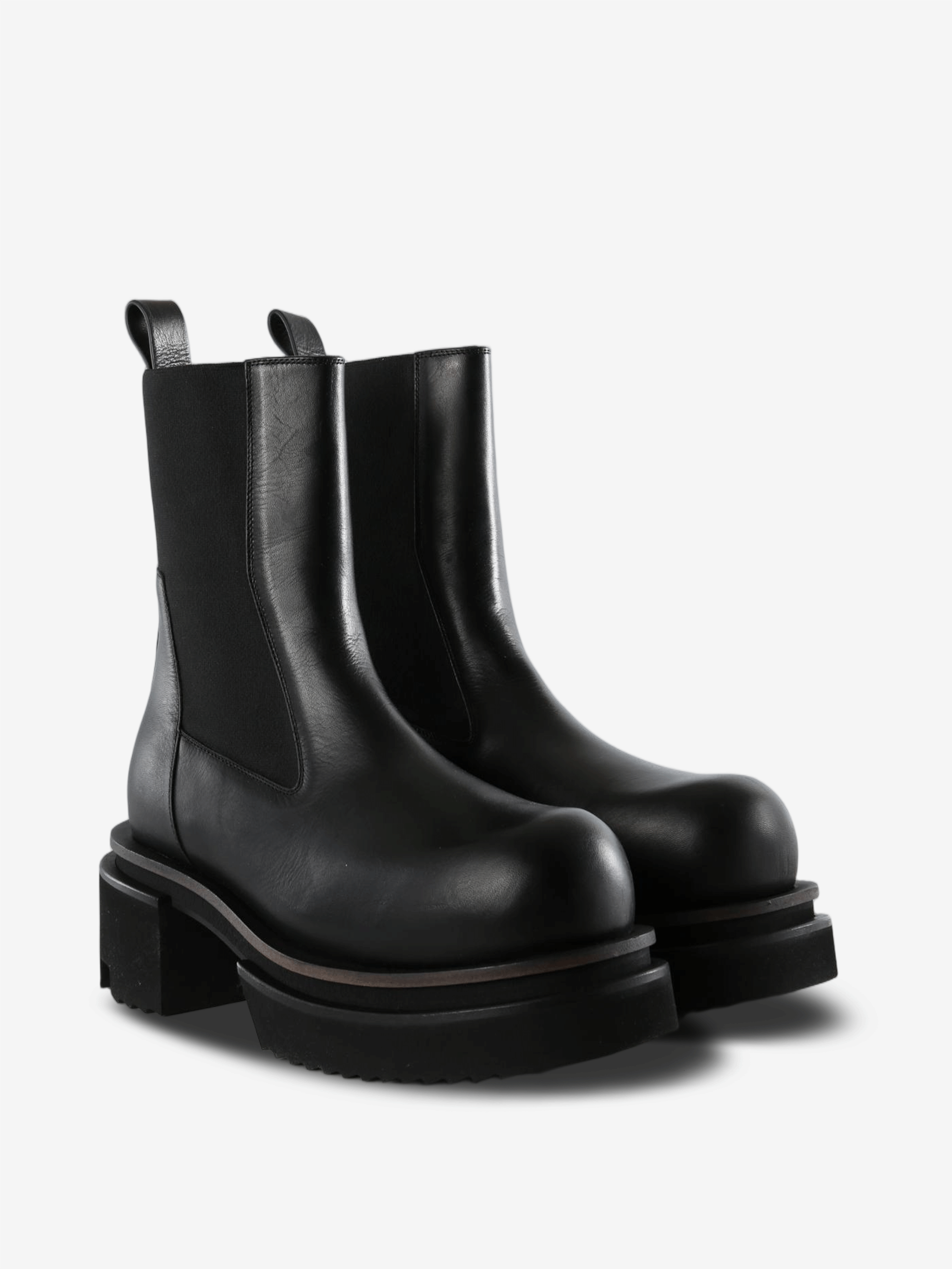 Black boots, front view