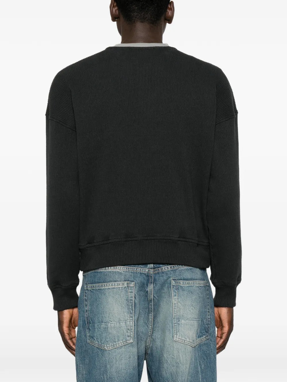 Black hoodie, full body view