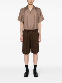 SONG FOR THE MUTE Men Elasticated Zig Zag Knit Shorts