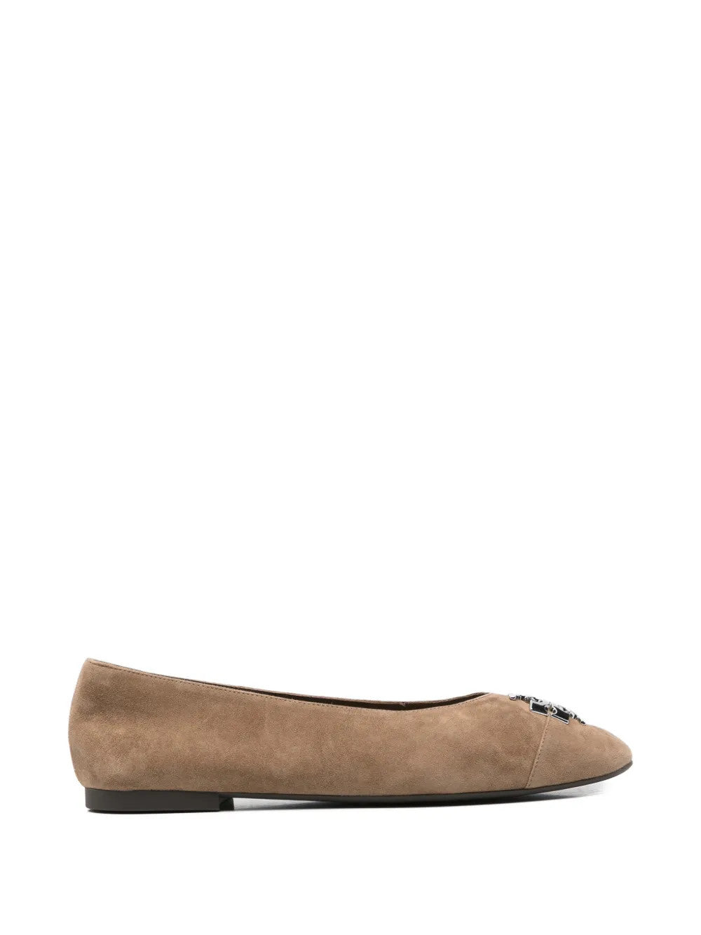 Tan shoes, side view