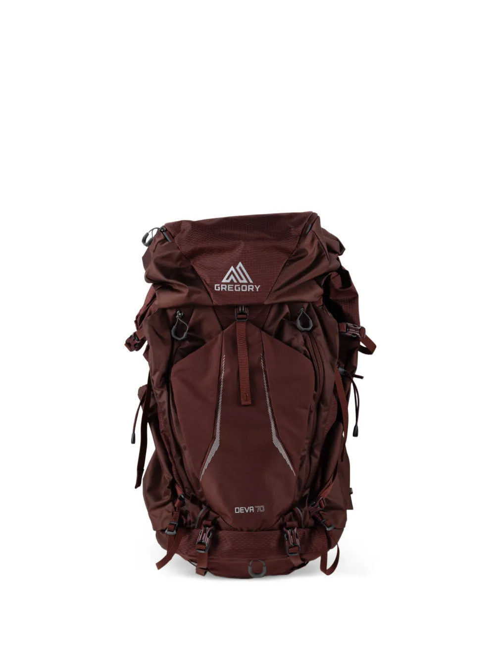 Burgundy bag, front view