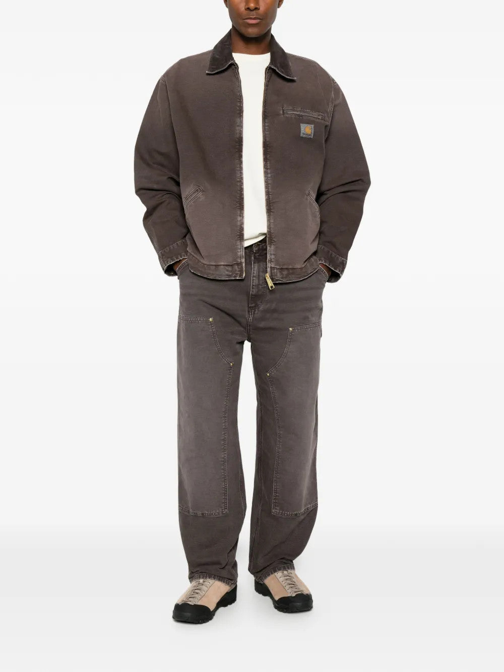 Brown pants, full body view