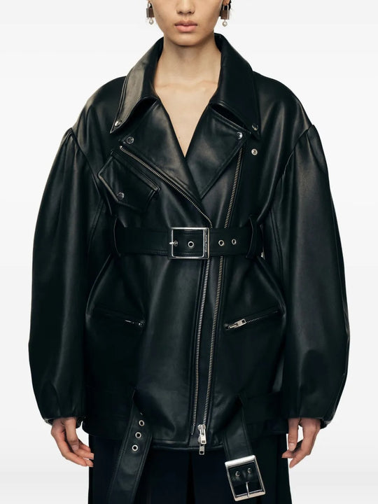 Black jacket worn by a person, showing the jacket's fit