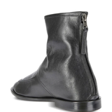 Black boot, back view