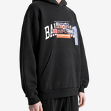 Black hoodie, full body view